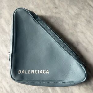 Balenciaga triangle bag leather blue LIKE NEW